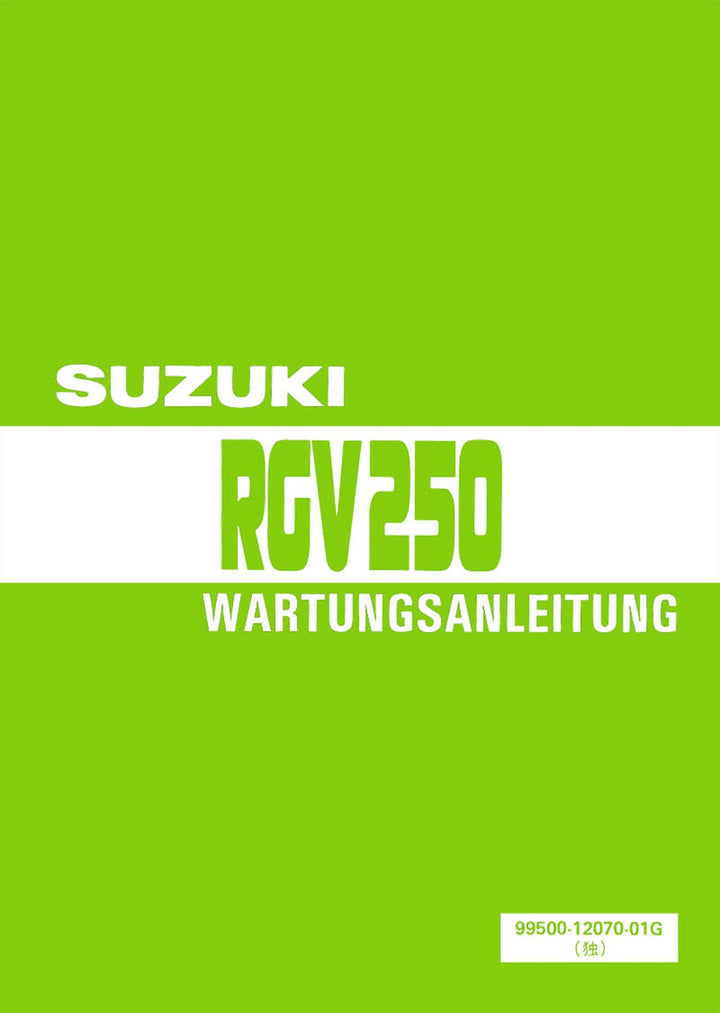 Suzuki RGV250 Reparaturanleitung, Buchcover