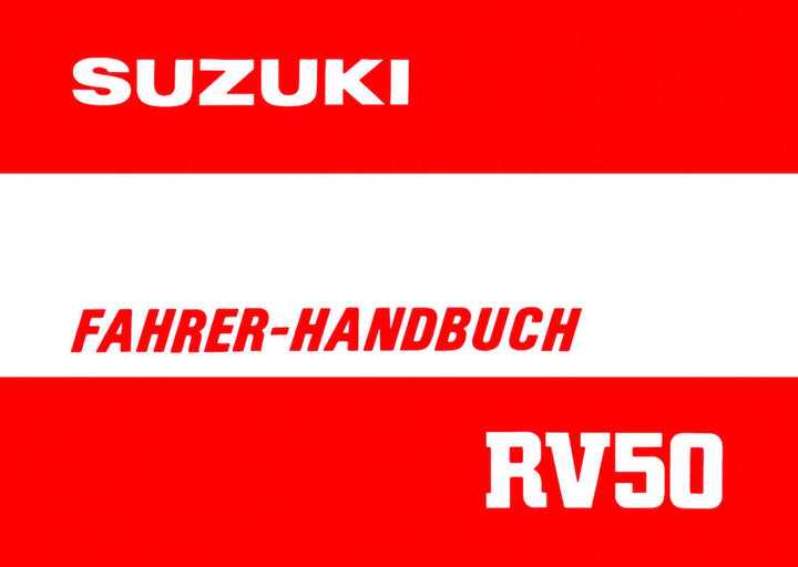 Suzuki RV50 Betriebsanleitung, Buchcover