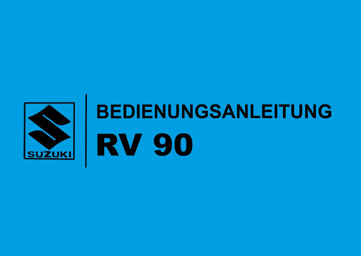 Suzuki RV90 Betriebsanleitung, Buchcover