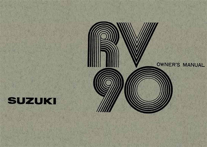 Suzuki RV 90 Owners Manual, Buchcover
