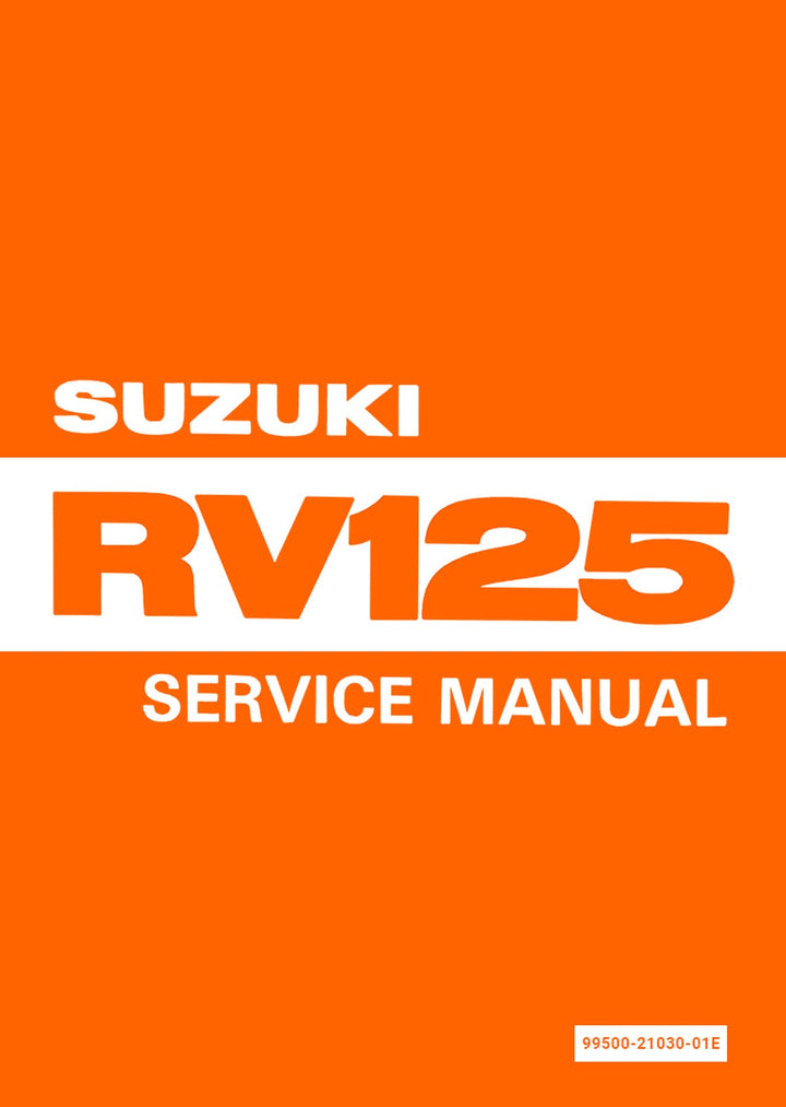 Suzuki RV125 Service Manual, Buchcover
