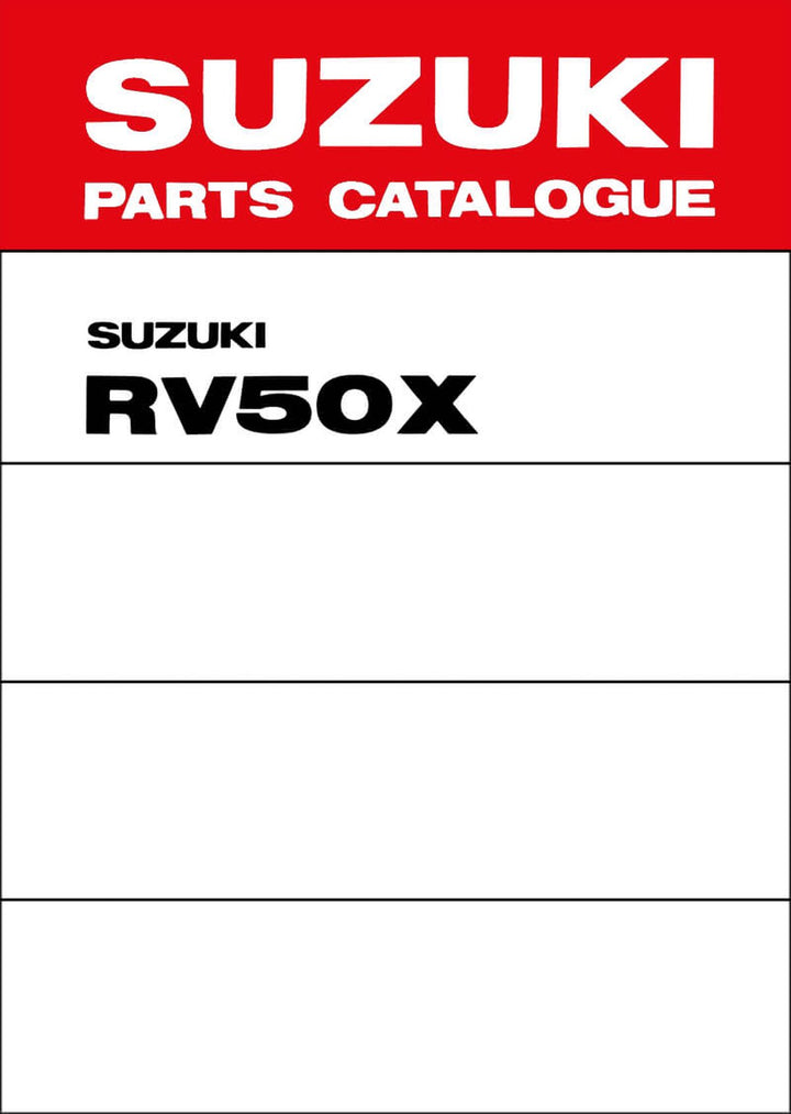 Suzuki RV50 MY1981 Parts Catalogue, Buchcover