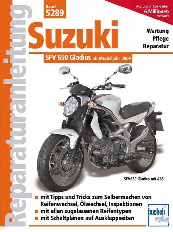 Suzuki SFV650 Gladius Reparaturanleitung, Buchcover