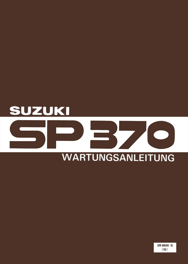 Suzuki SP370 Reparaturanleitung, Buchcover