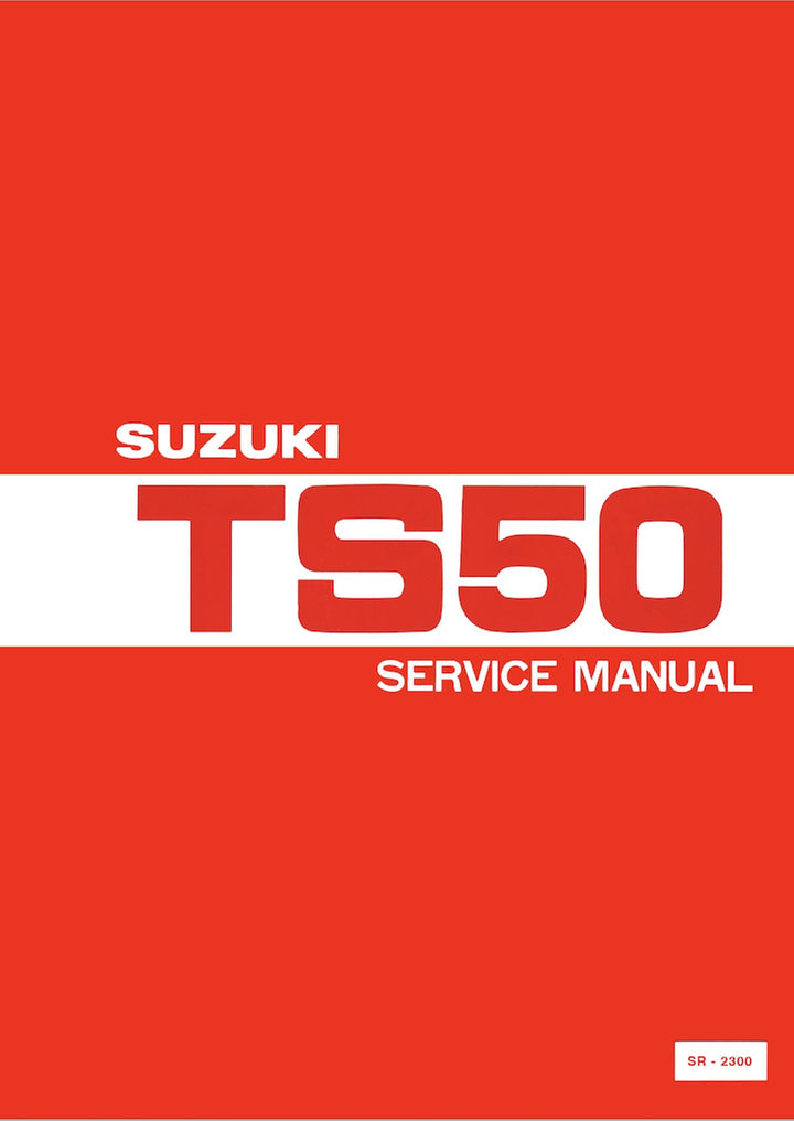 Suzuki TS50 Service Manual, Buchcover