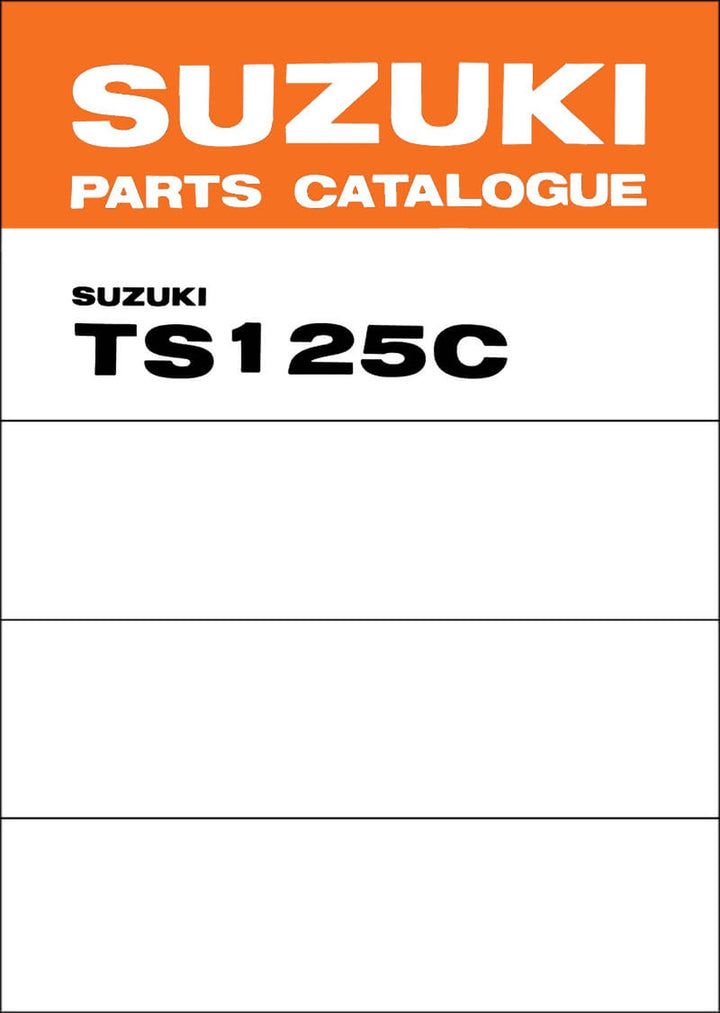 Suzuki TS125 Parts Catalogue, Buchcover