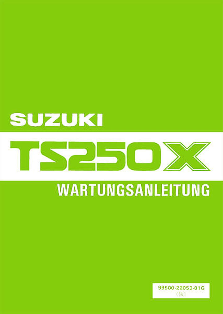 Suzuki TS250X Reparaturanleitung, Buchcover