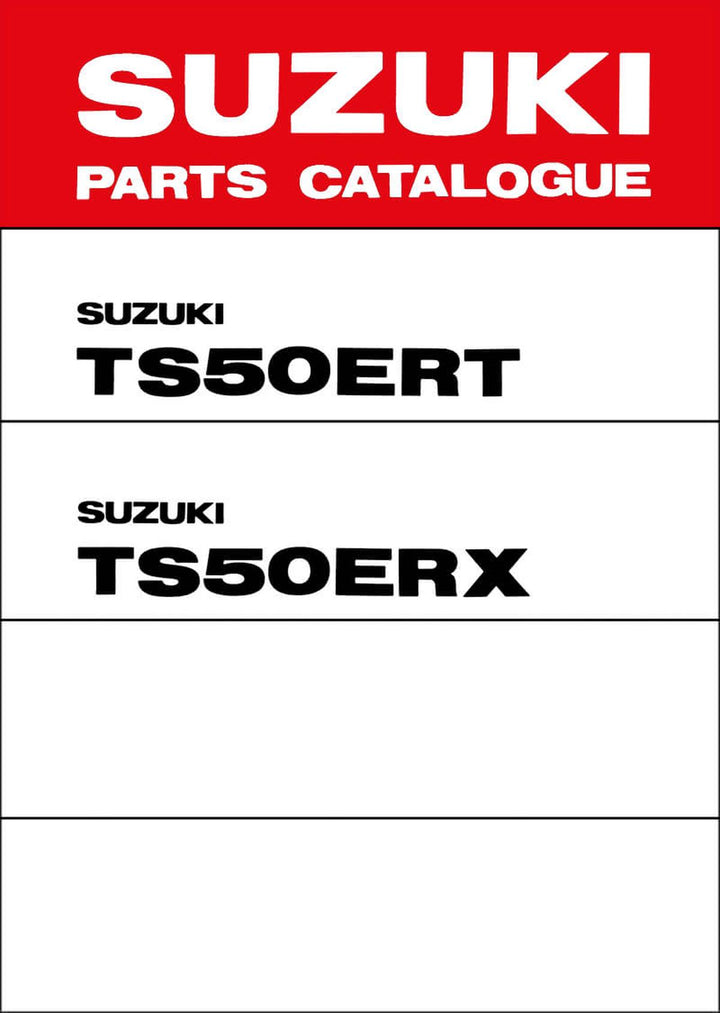 Suzuki TS50ER Parts Catalogue, Buchcover