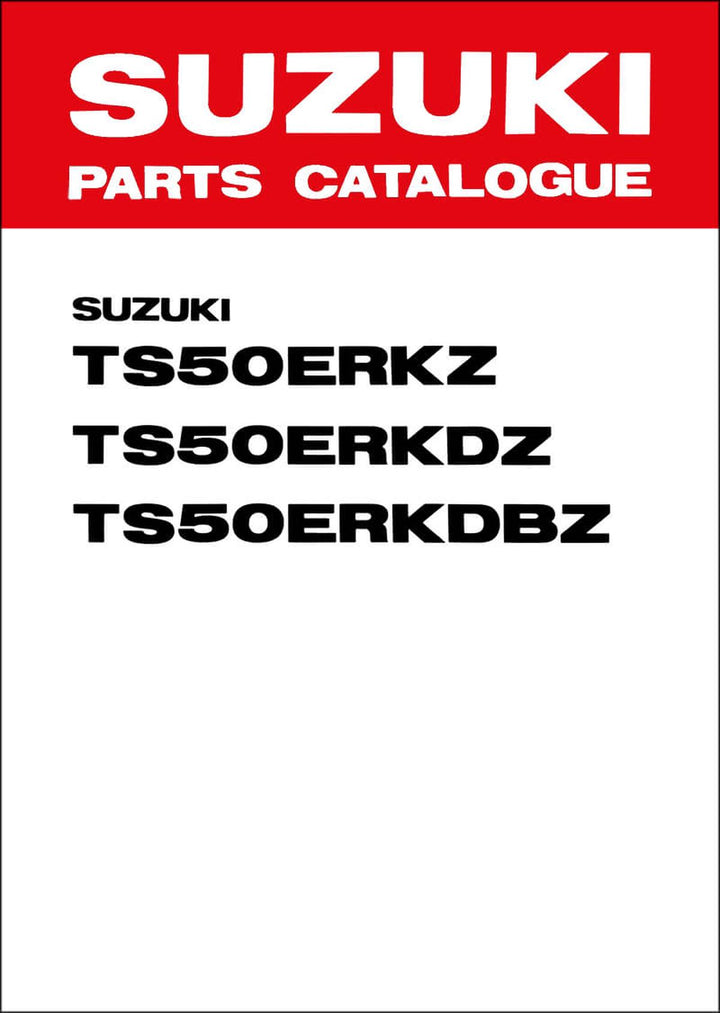 Suzuki TS50ERK Parts Catalogue, Buchcover