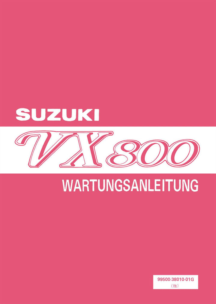 Suzuki VX800 Reparaturanleitung, Buchcover
