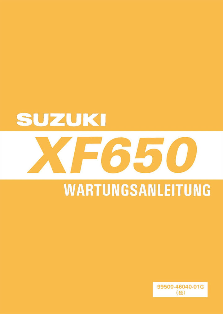 Suzuki XF650 Reparaturanleitung, Buchcover
