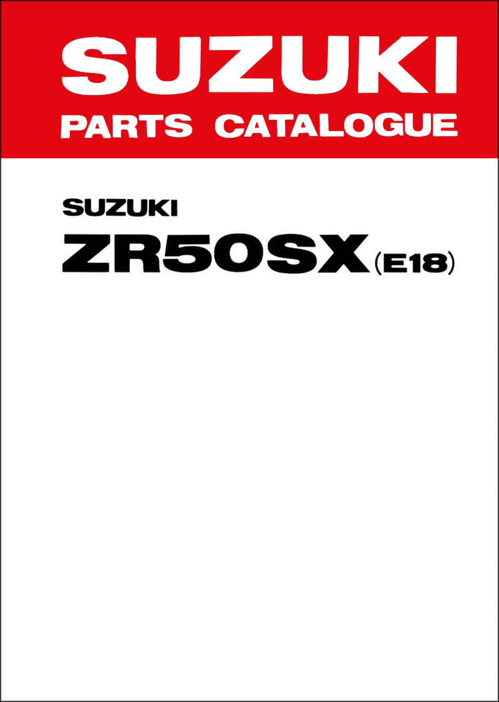 Suzuki ZR50SX Parts Catalogue, Buchcover