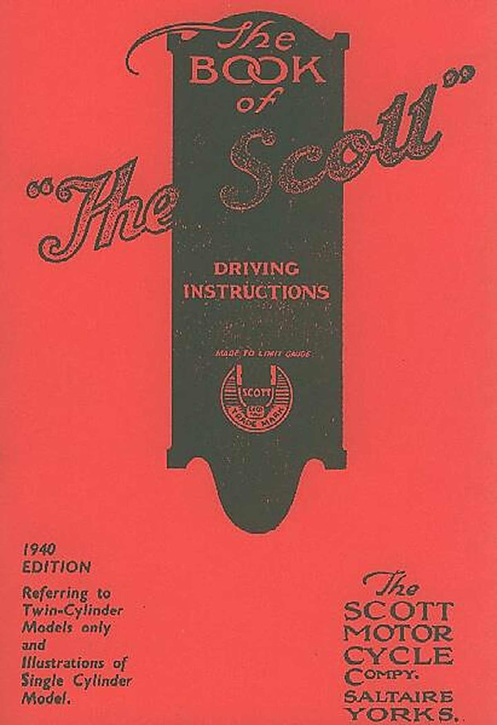 Scott - The Book of The Scott Motorcycle, Betriebsanleitung, Buchcover