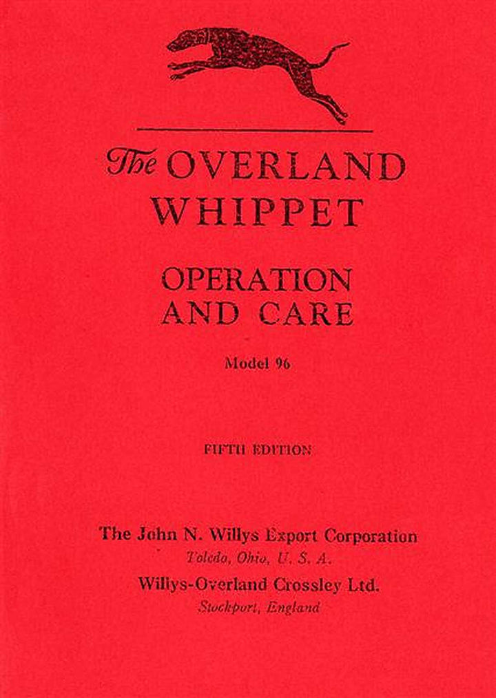 The Overland Whippet Operation and Care Model 96 Fifth Edition, Buchcover