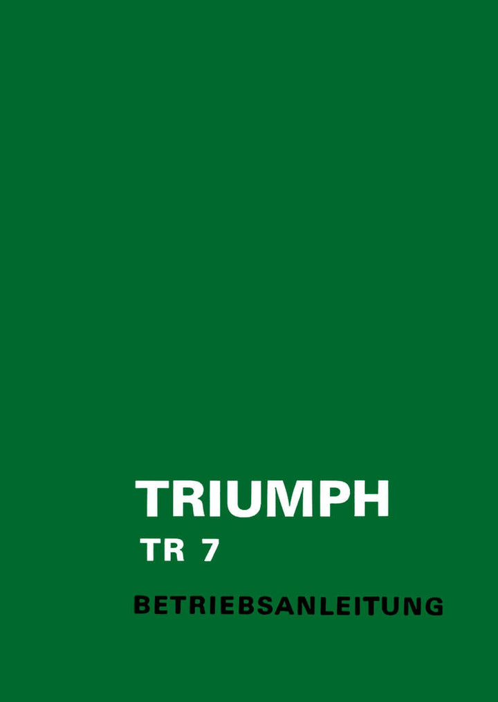 Triumph TR7 Betriebsanleitung, Buchcover