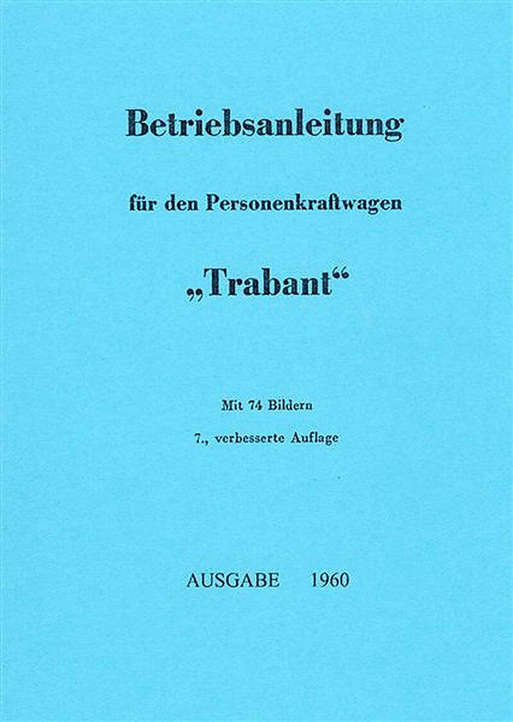 Trabant Limousine Betriebsanleitung, Buchcover