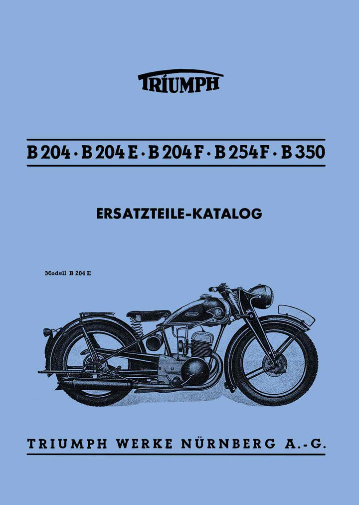 Triumph B204 B204E B204F B254F B350 Ersatzteilkatalog, Buchcover
