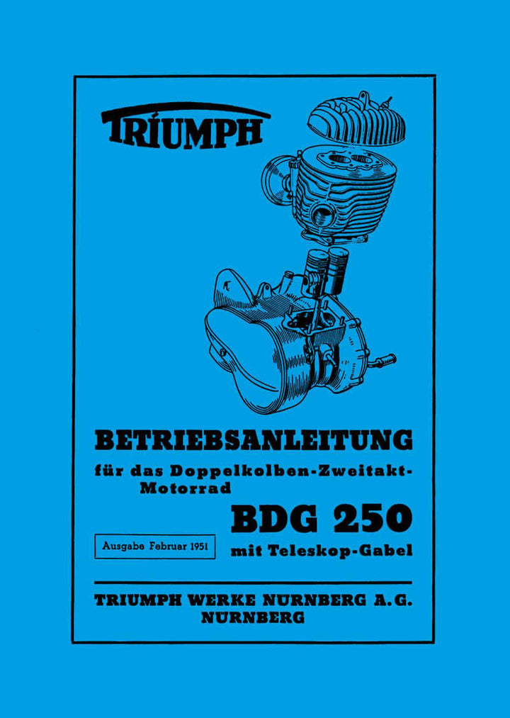 Triumph BDG250 Betriebsanleitung, Buchcover