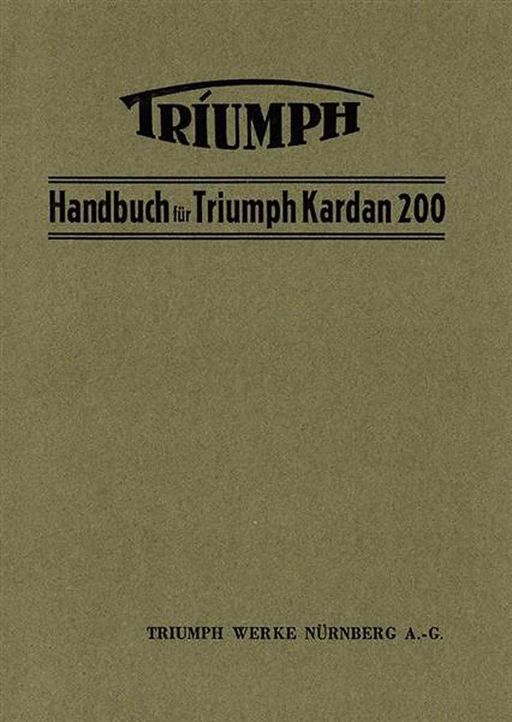 Triumph Kardan 200 Betriebsanleitung, Buchcover