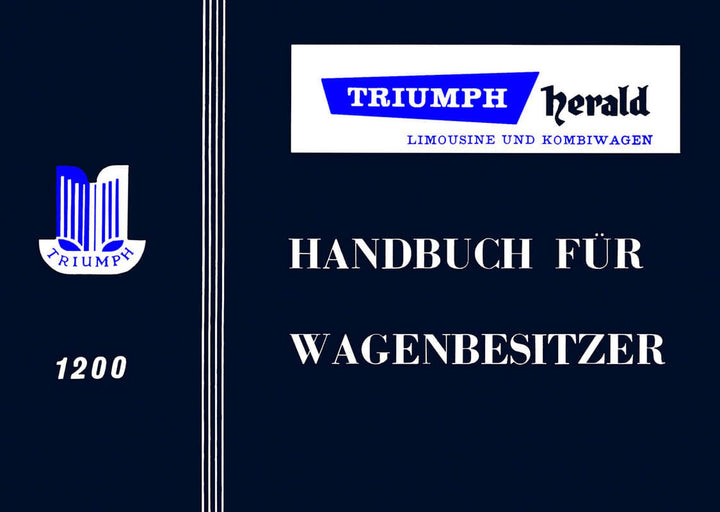 Triumph Herald 1200, Limousine und Kombi Betriebsanleitung, Buchcover