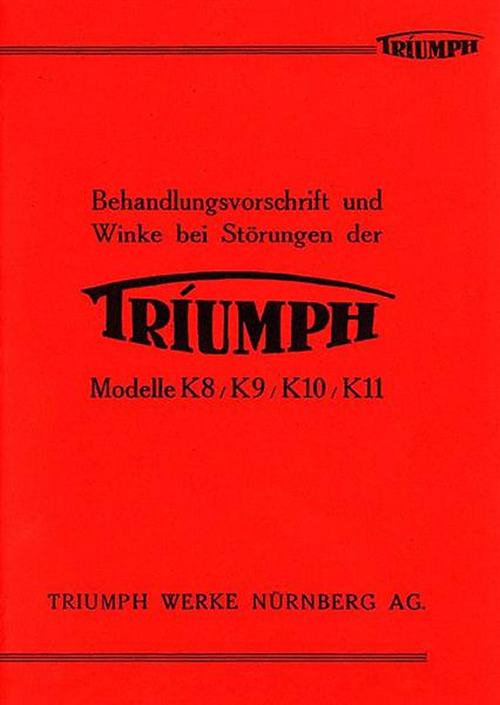 Triumph K8 K9 K10 K11 Betriebsanleitung, Buchcover