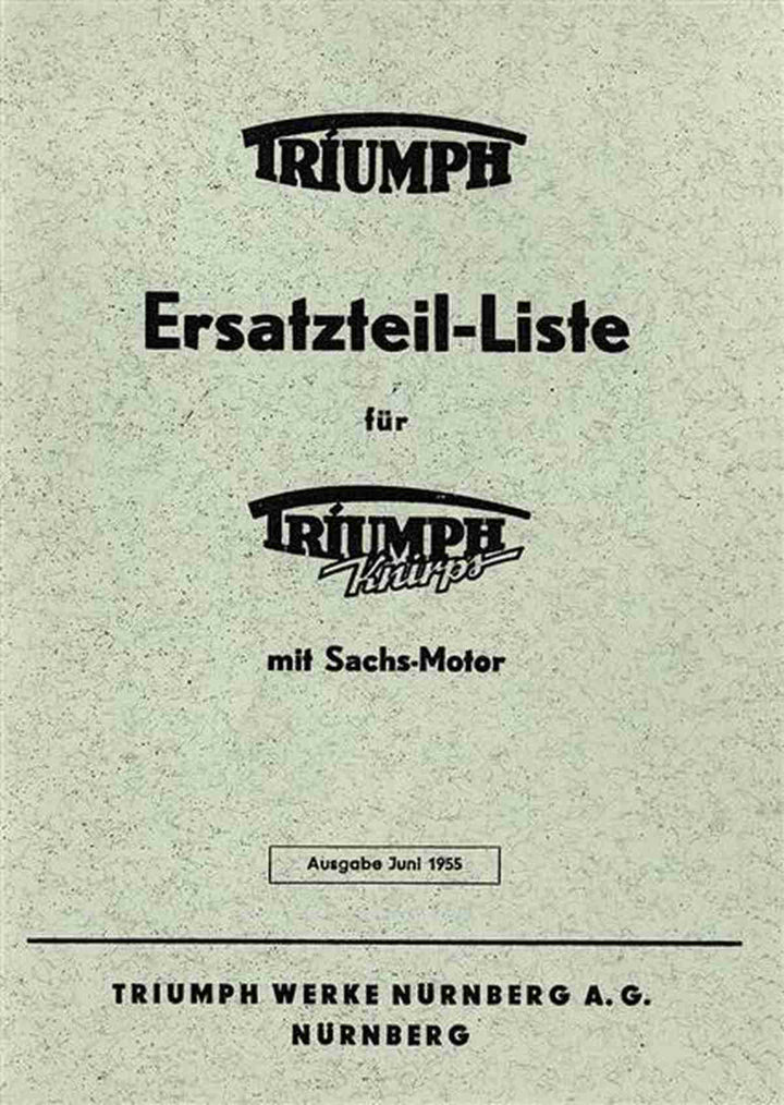 Triumph Knirps mit Sachs-Motor Ersatzteilkatalog, Buchcover