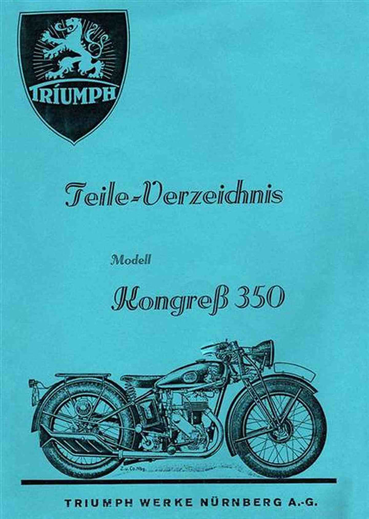 Triumph Kongreß 350 Ersatzteilkatalog, Buchcover