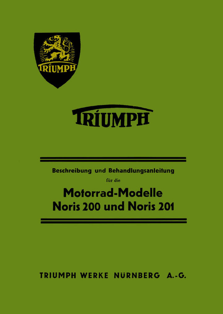 Triumph Noris 200 und Noris 201 Betriebsanleitung, Buchcover