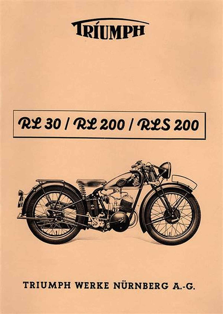 Triumph RL30 RL200 RLS200 Ersatzteilkatalog, Buchcover
