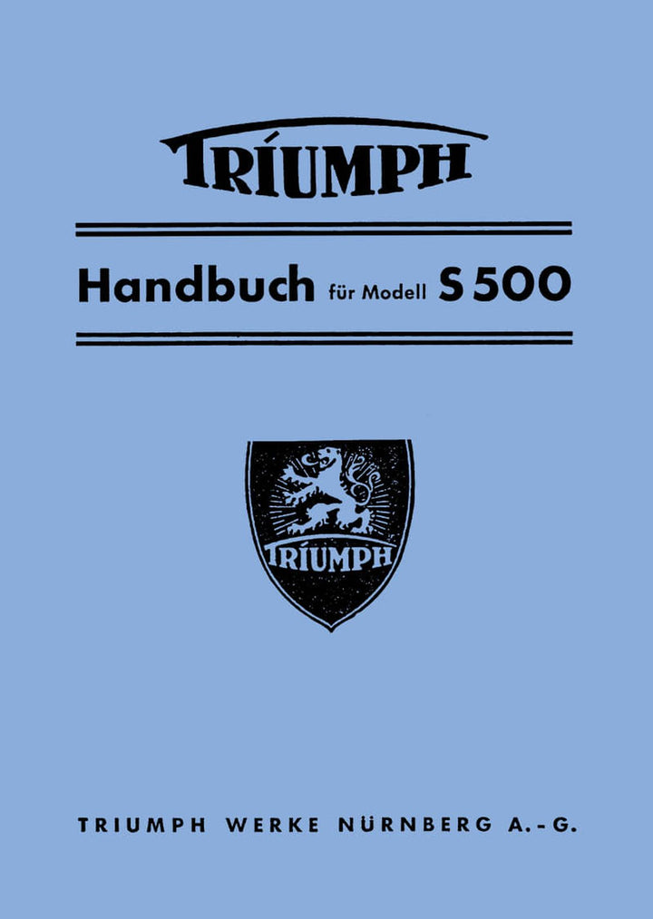Triumph S500 Betriebsanleitung, Buchcover