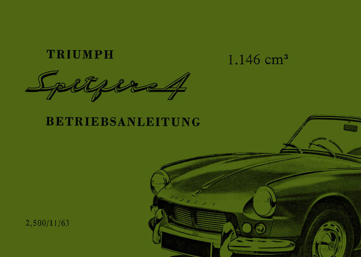 Triumph Spitfire IV Betriebsanleitung, Buchcover