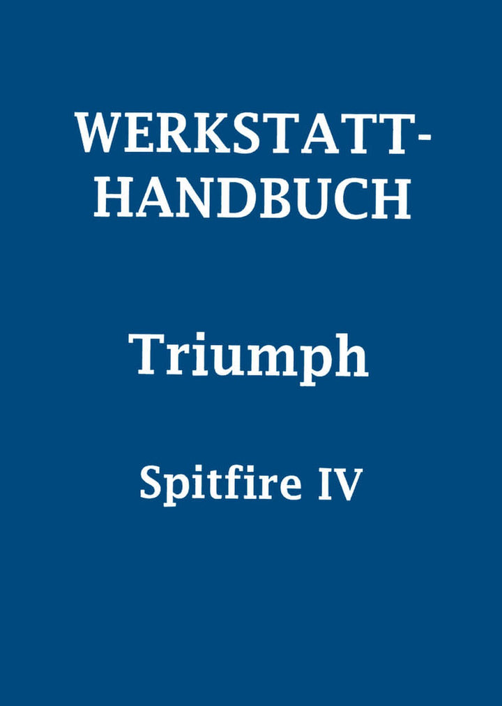 Triumph Spitfire IV Reparaturanleitung, Buchcover