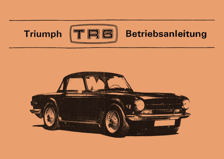 Triumph TR6 Betriebsanleitung, Buchcover