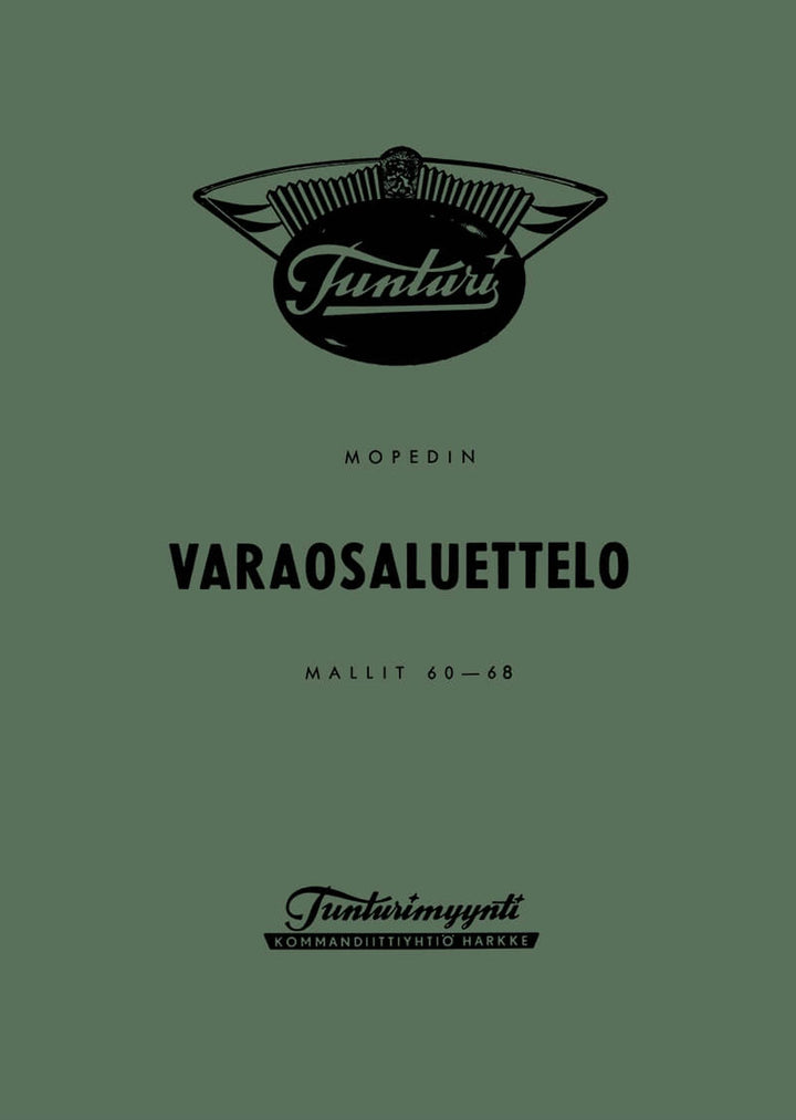 Tunturi 2-Gang Modell mit Puch Motor, Ersatzteilkatalog, Buchcover