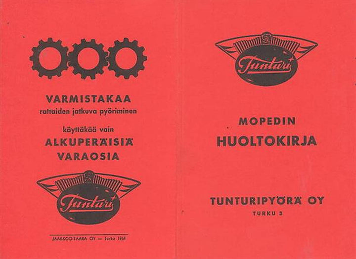 Tunturi mit 2-Gang Puch-Motor, Betriebsanleitung, Buchcover