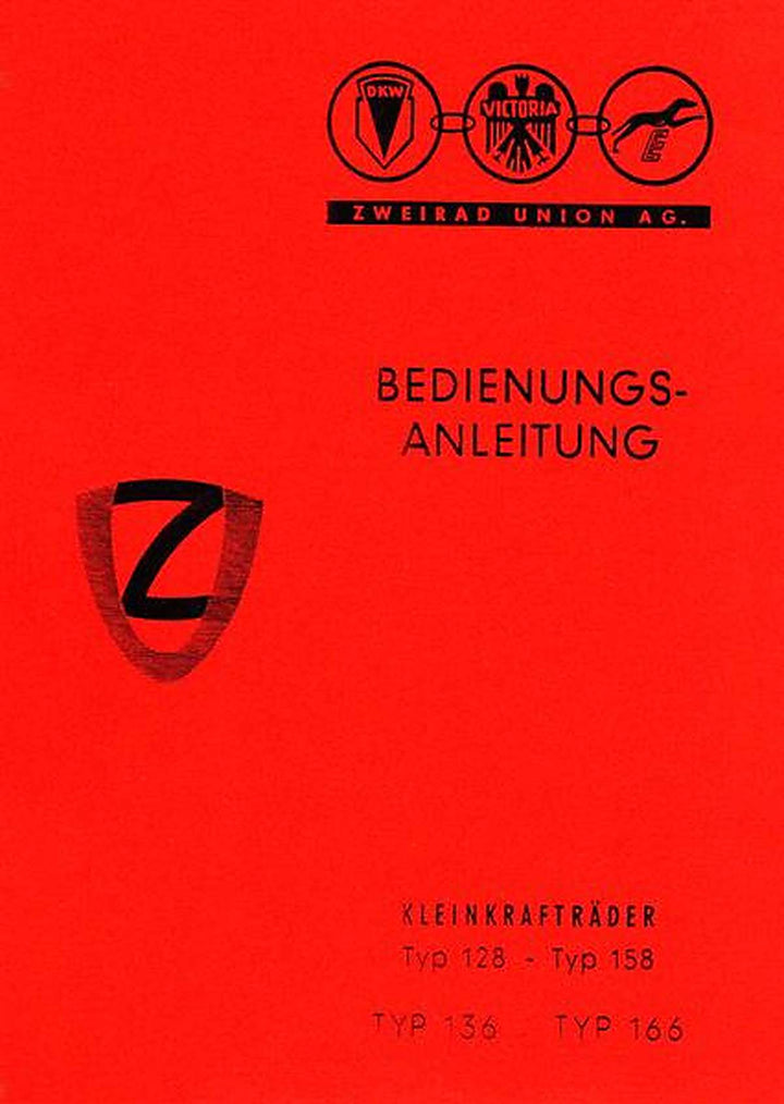 DKW Zweirad-Union Victoria 128/158/136/166 Betriebsanleitung, Buchcover