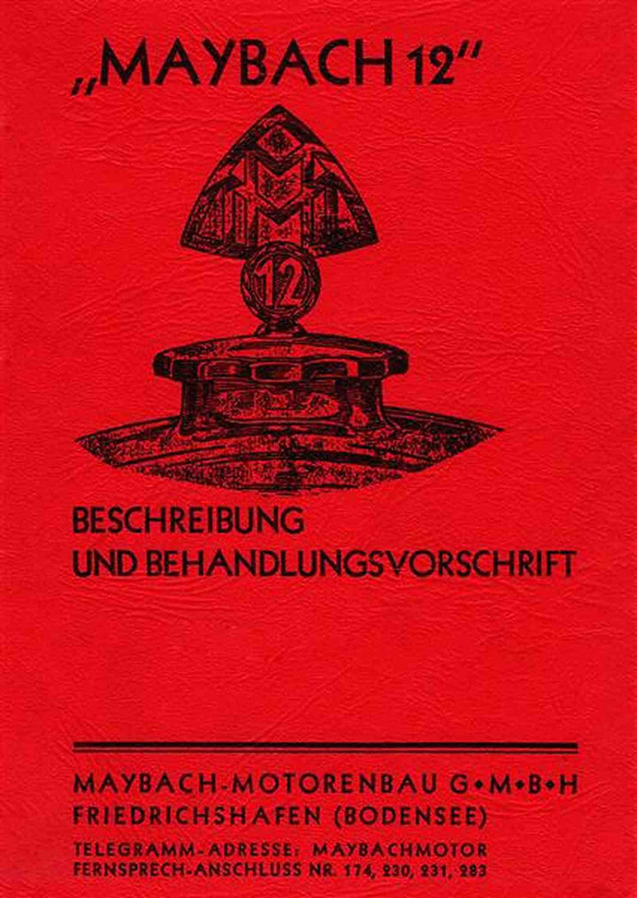 Maybach 12 Betriebsanleitung, Buchcover