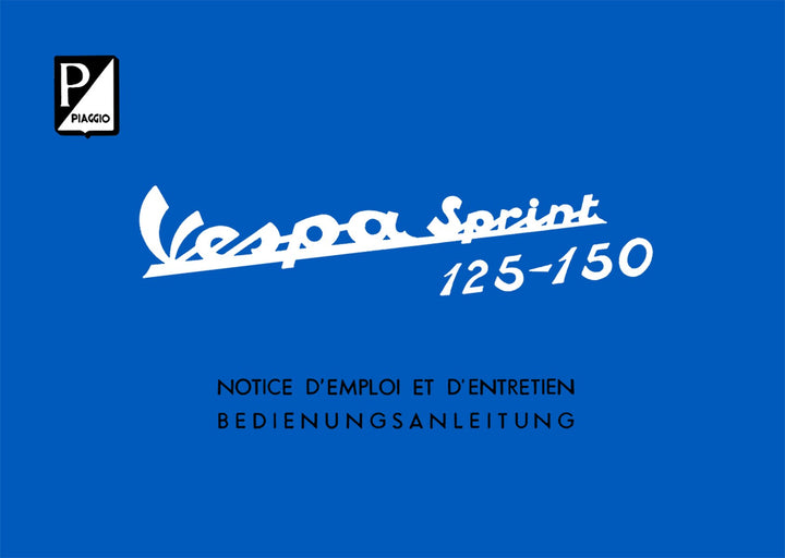 Vespa 125-150 Sprint Betriebsanleitung, Buchcover