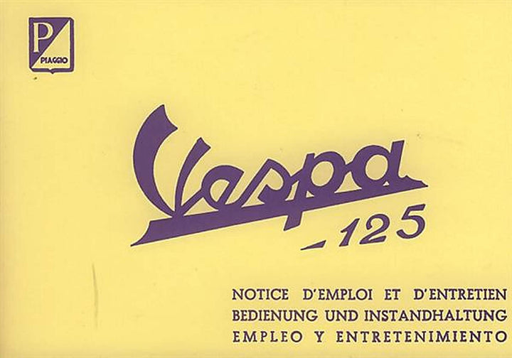 Vespa 125 ccm, VN 1/2 T, 125 VN 1/2 M, 3-Gang, Betriebsanleitung, Buchcover