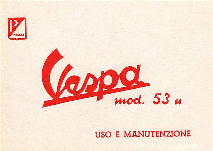 Vespa 125 Uso E Manutenzione, Buchcover