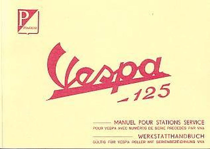 Vespa 125 VNA Reparaturanleitung, Buchcover