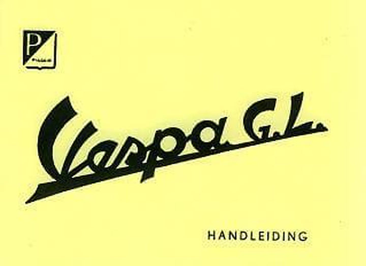 Vespa 150 G.L., Betriebsanleitung, Ausführung (Lizenzbau) für Benelux-Staaten in holländischer Sprache, Buchcover