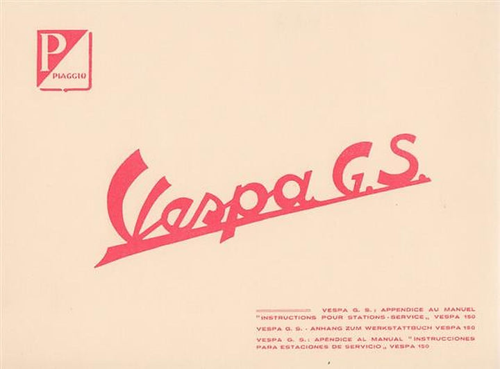 Piaggio Vespa 150 GS - Anhang zum Werkstatthandbuch, Buchcover