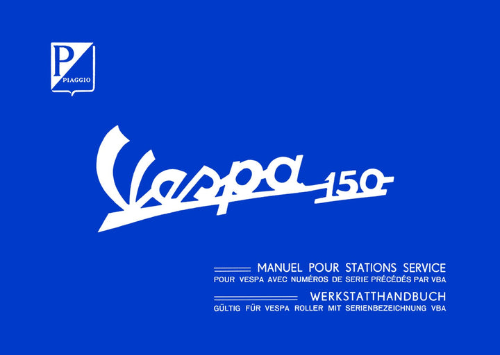 Vespa 150 VBA Reparaturanleitung, Buchcover