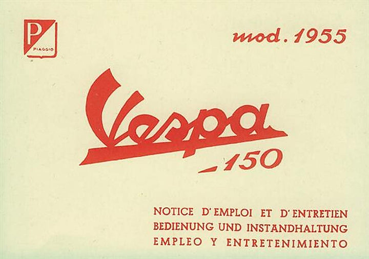 Vespa 150 VL 1-2 (1955) Betriebsanleitung, Buchcover