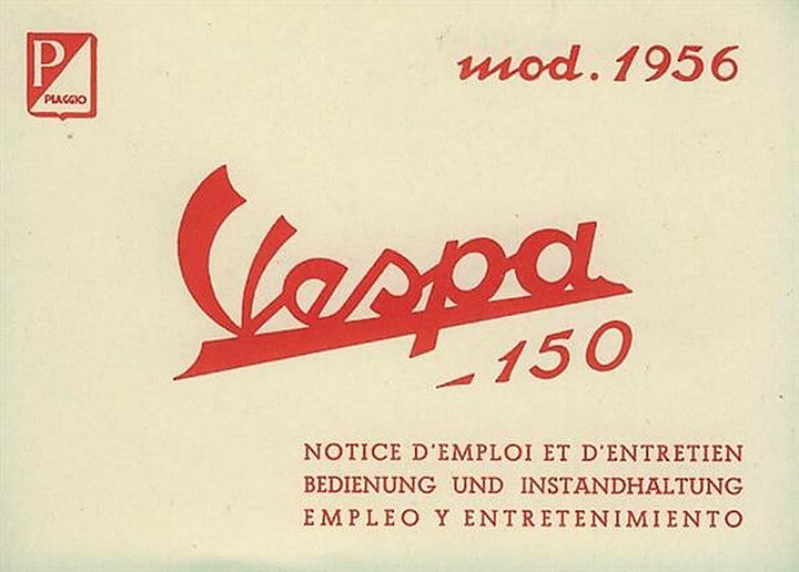 Vespa 150 VL3 (1956) Betriebsanleitung, Buchcover