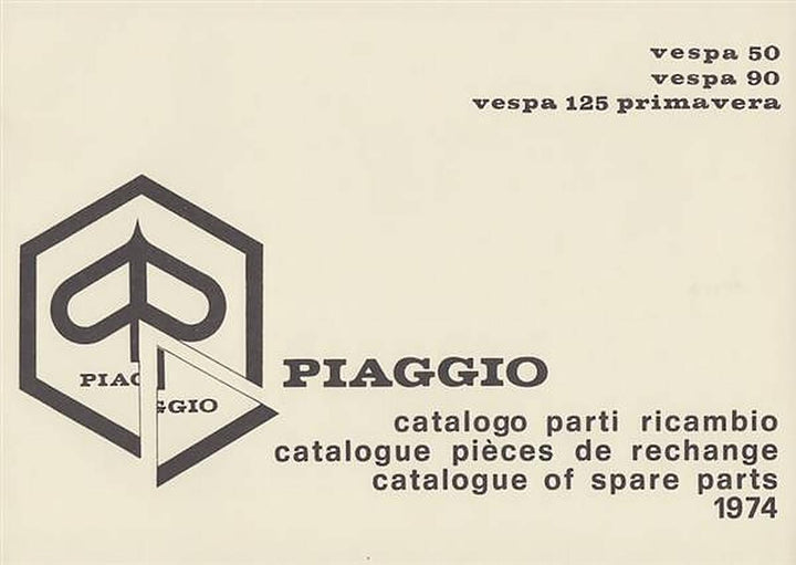 Vespa 50, 50S, 90, 125 Primavera, Catalogue of spare parts, Buchcover