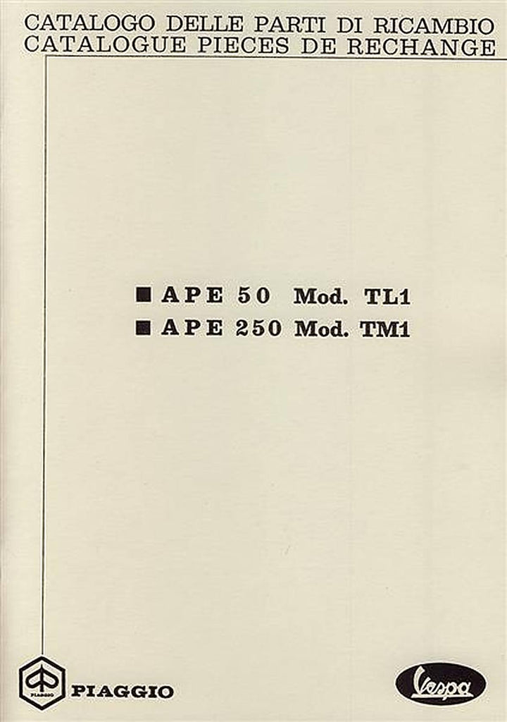 Vespa APE 50, APE 250, Ersatzteilkatalog, Buchcover