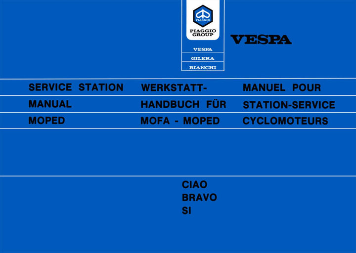 Vespa Ciao Bravo Si Werkstatthandbuch, Buchcover