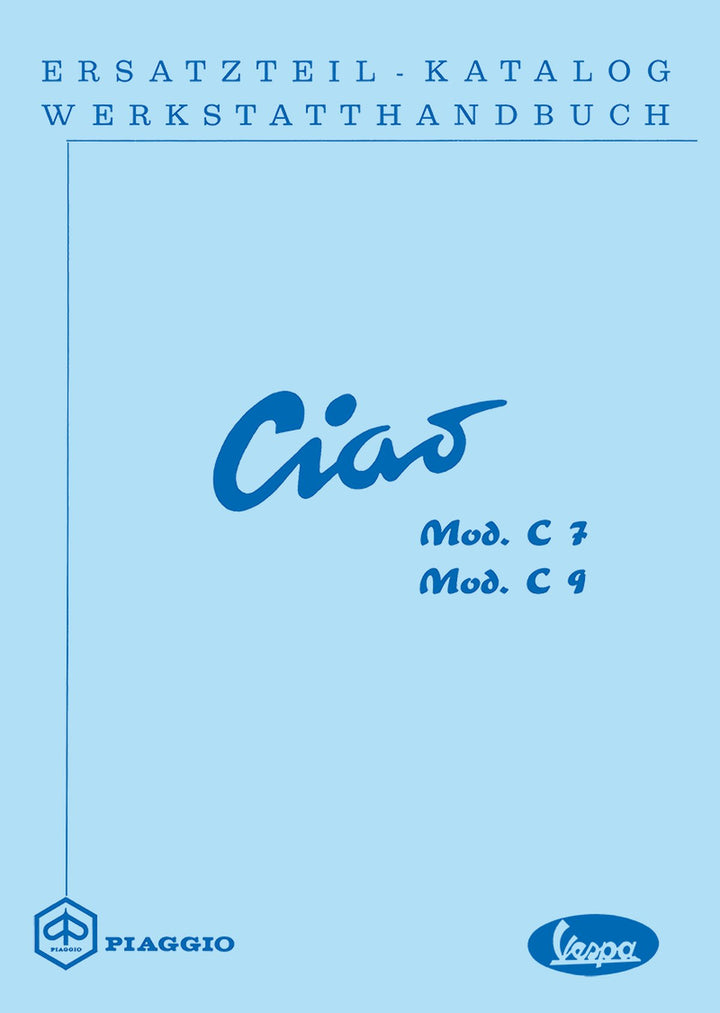 Vespa Ciao Reparaturanleitung und Ersatzteilkatalog, Buchcover